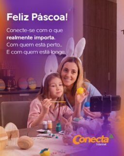 A Páscoa é tempo de renovar sentimentos, fortalecer laços e estar presente 💙
Seja perto ou à distância, o importante é se conectar com quem faz a vida mais especial.
A Conecta deseja uma Páscoa cheia de amor, união e bons momentos 🐰✨
#conectainternet #páscoa #conexão